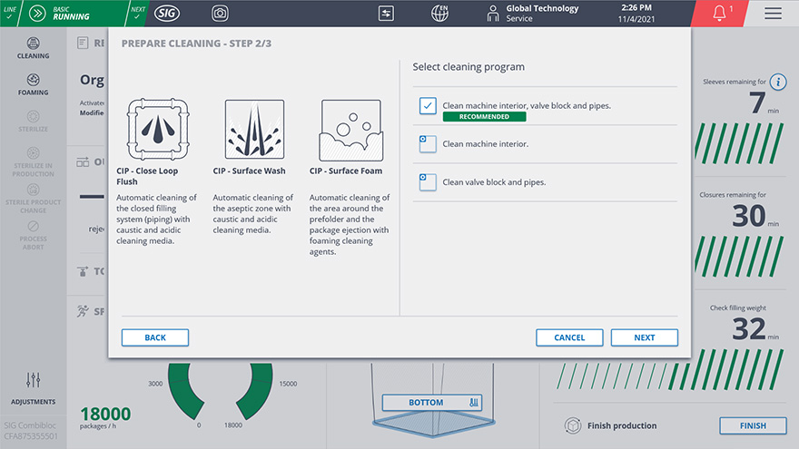 SIG NEO has an automated cleaning feature